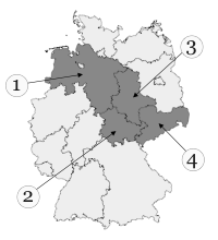 Welches Bundesland ist Sachsen-Anhalt? - Sachsen-Anhalt auf einer Landkarte Deutschlands.